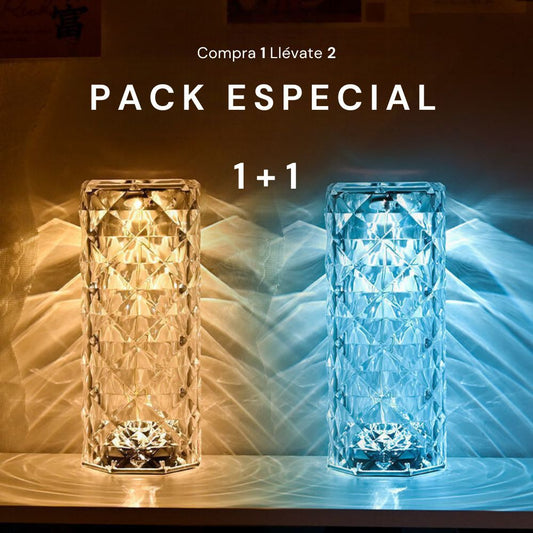Lámpara CrystaLed® Multicolor - Inalámbrica con 16 Tonos de Luz (OFERTA 1 + 1 GRATIS)